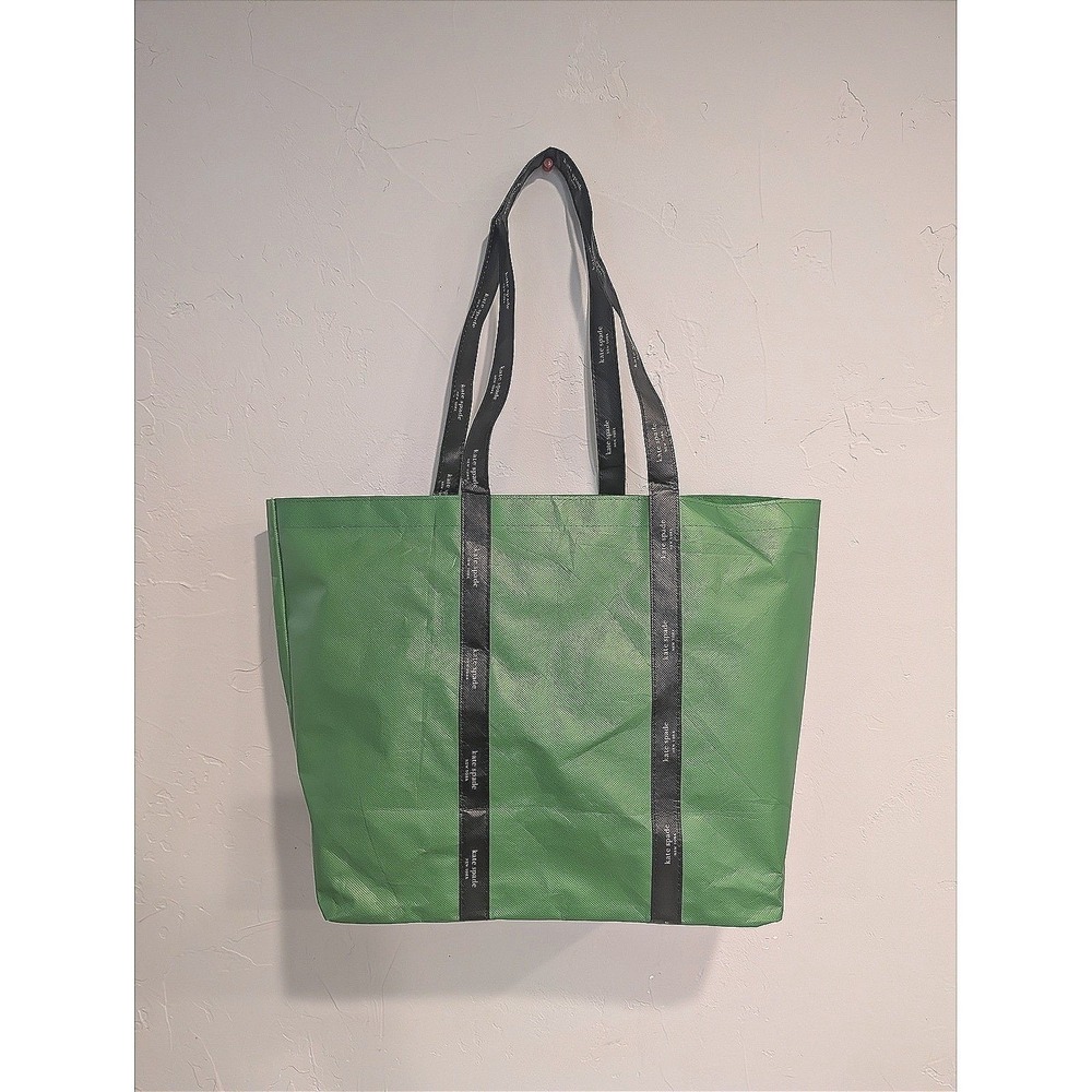 Kate Spade reusable shopping tote in a stunning emerald green